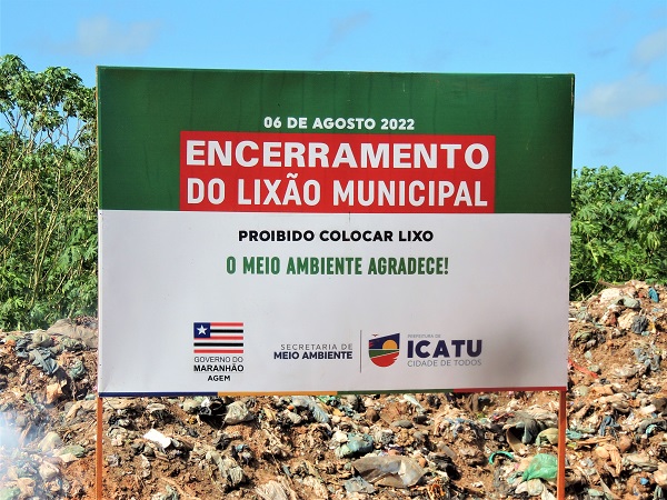 Prefeitura encerrou atividades do Lixão Municipal de Icatu neste sábado (6)